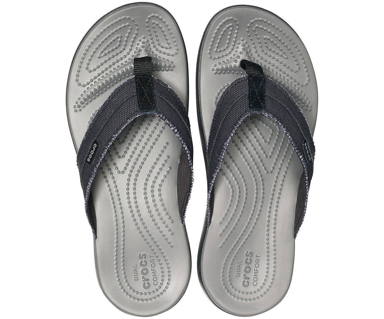 Crocs men's santa cruz canvas flip flop hotsell