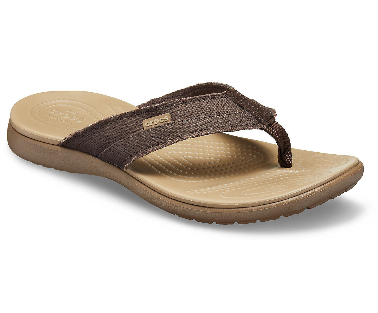 Crocs santa cruz canvas flip on sale